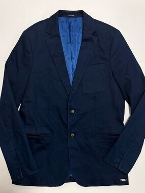 Scotch & Soda AMS Blauw Navy Blazer Sport Coat Large